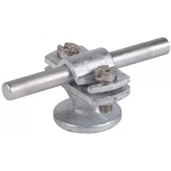 DEHN 275110 leidinghouder met afdekkraag voor ronde draden 8-10 mm, lichtgrijs