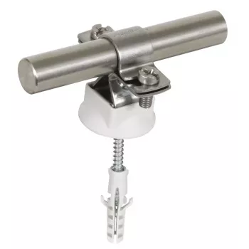 DEHN stanghouder voor 16 mm ronde draad, roestvrij staal met schroef en plug 274260
