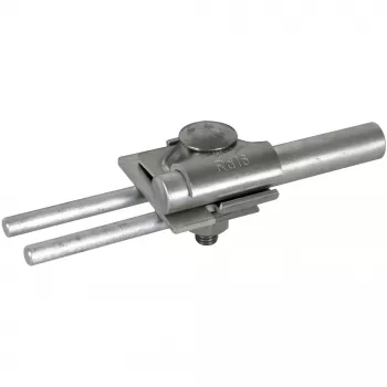 DEHN bliksemafleiderstaafklem voor 16 mm staaf en 8-10 mm geleider, aluminium 380116