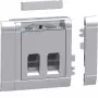 Hager GSETDM032LAN data-aansluitinstallatieset, 2x RJ45, Cat.6A, afgeschermd, aluminium frontplaat, type 03