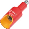 Wera 781 B/A VDE geïsoleerde adapter, 3/8 inch vierkantaandrijving naar 1/4 inch zeskant, mechanische vergrendeling 05024692001