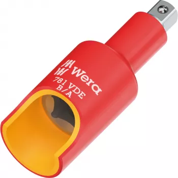 Wera 781 B/A VDE geïsoleerde adapter, 3/8 inch vierkantaandrijving naar 1/4 inch zeskant, mechanische vergrendeling 05024692001