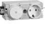 HAGER GS11009016 Schuko-stopcontact met wisselschakelaar, verkeerswit