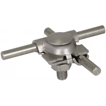 DEHN MV klem roestvrij staal V4A voor ronddraad 8-10 mm bolkopschroef (391070)