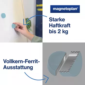 MAGNETOPLAN HOLTZ Discofix ronde magneet Magnum, blauw, volkern-ferriet, 2,0 kg hechtkracht (1660003)