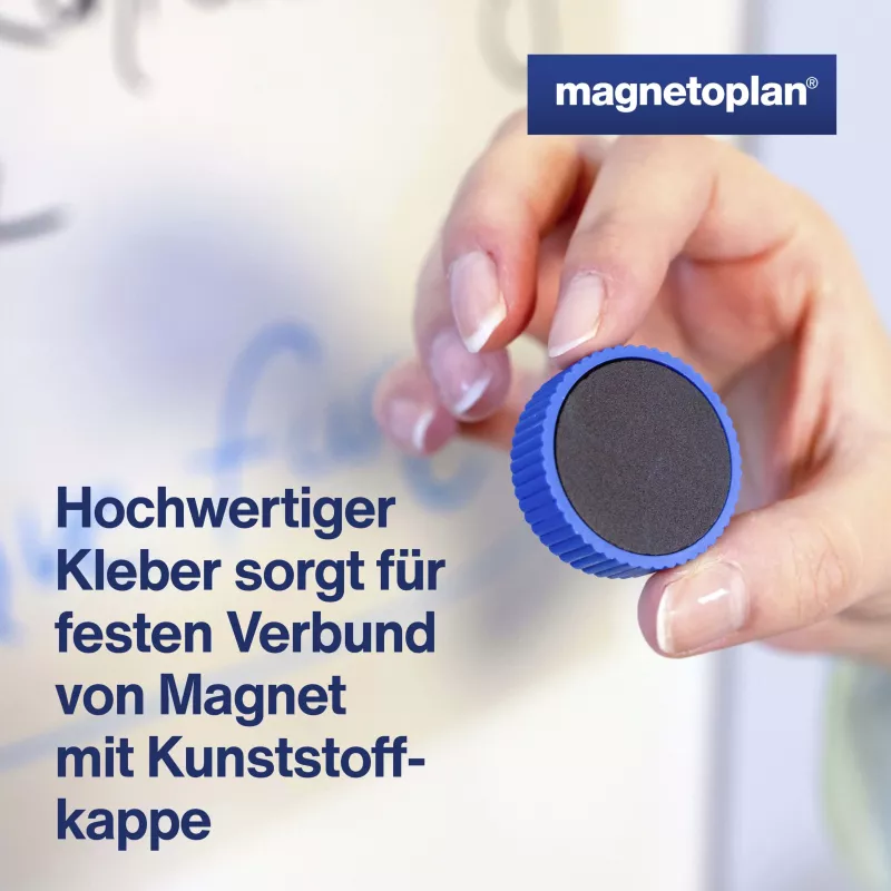 Magnetoplan Discofix Magnum gemengde whiteboard-magneten, 34 mm, 10 stuks 1660010