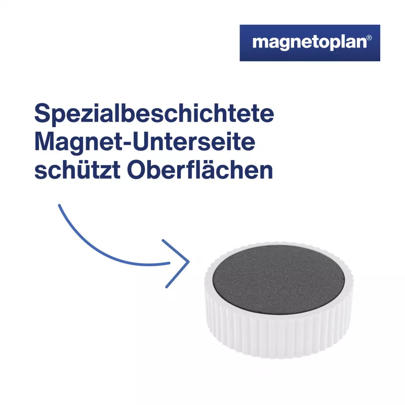 Magnetoplan Discofix Magnum gemengde whiteboard-magneten, 34 mm, 10 stuks 1660010