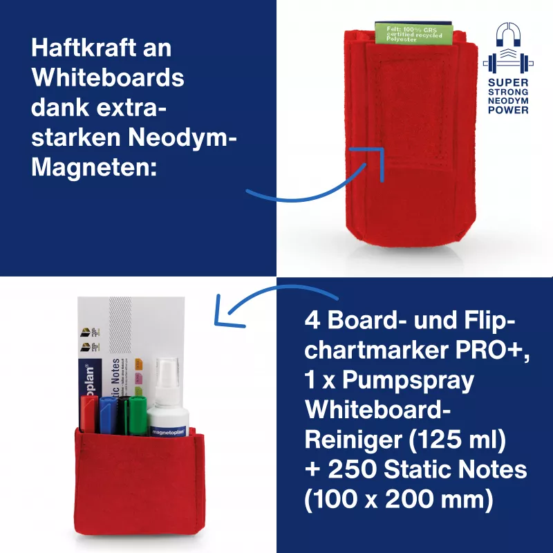 magnetoplan pennenhouder magnetoTray big 1227706 rood (1227706)