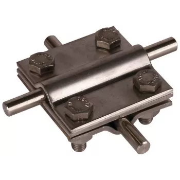 DEHN 319209 kruisverbinder met tussenplaat, roestvrij staal V4A