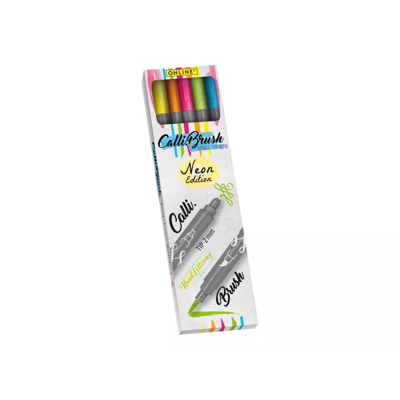 ONLINE USV 5 ONLINE Calli.Brush dubbele neon-brushpennen diverse kleuren (19078)