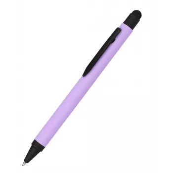 ONLINE SCHRIJFGEREEDSCHAP aluminium balpen met stylus, paars, blauwe inkt (32120/3D)