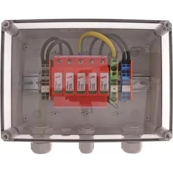 DEHN DCU 2 YPV 1100 2M 1S Type 2 overspanningsbeveiliging voor fotovoltaïsche installaties, 2 MPPT, 1 string per MPPT, 1100 V DC, IP65-behuizing 900921