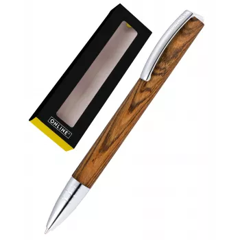 ONLINE schrijfgereedschap Vision Nature walnoot balpen – zwarte inkt 36123