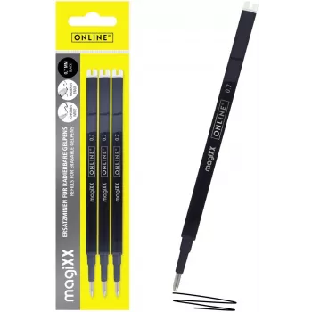 ONLINE magiXX gelpenvulling zwart 0,7 mm, 3-pack 40161/3