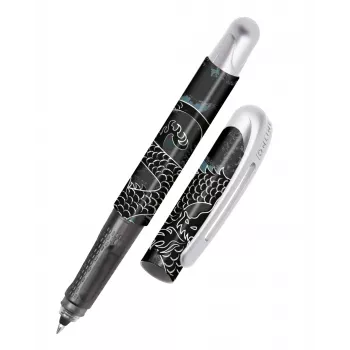 ONLINE schrijfwaren College rollerbal pen Black Dragon 0,7 mm blauwe inkt 12664/3D