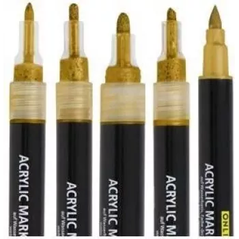ONLINE SCHREIBGERÄTE Gold Lettering acrylmarker-set goud 5 stuks (18517)
