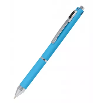ONLINE SCHREIBGERÄTE 4-kleuren balpen Multipen blauw (rode, blauwe, zwarte, grijze inkt), 1 stuk 32072/3D