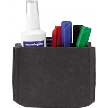 magnetoplan magnetoTray Medium grijze viltstiftenhouder, magnetisch, van 100% gerecyclede PET-flessen 1227701