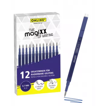 ONLINE magiXX gelpennavullingen blauw 0,7 mm medium 12-pack (40167)
