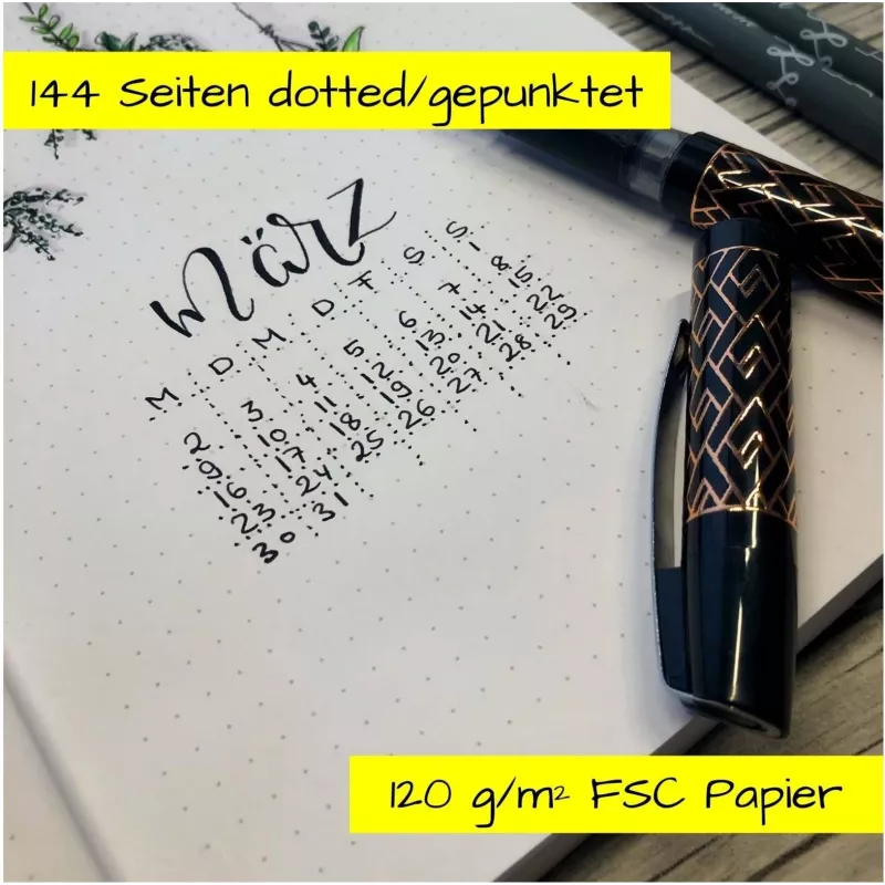 ONLINE Bullet Journal Spotlights Rose A5 stippenraster softcover meerkleurig 70042