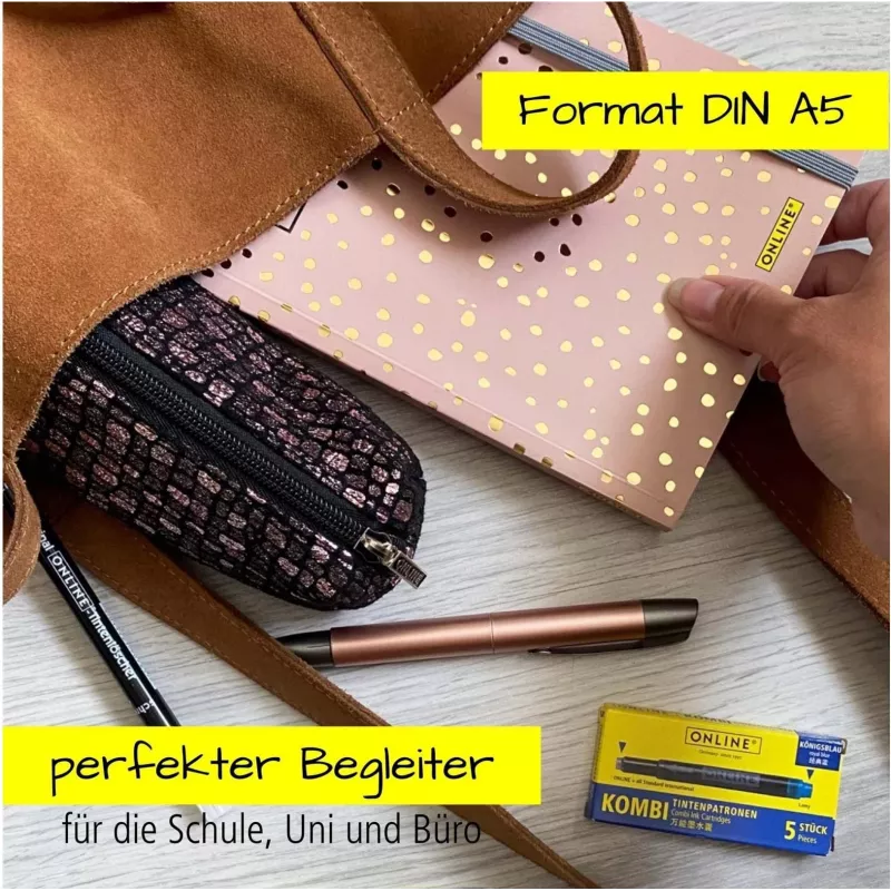 ONLINE Bullet Journal Spotlights Rose A5 stippenraster softcover meerkleurig 70042