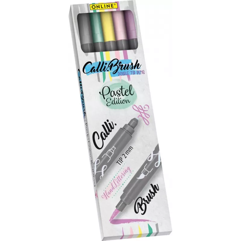 ONLINE USV 5 ONLINE® Calli.Brush Double Pastel brushpennen diverse kleuren (19079)