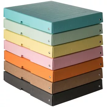 FALKEN PURE opbergbox 500 vel pastel assorti 24 x 32 x 4 cm, 5 stuks 22001952000F