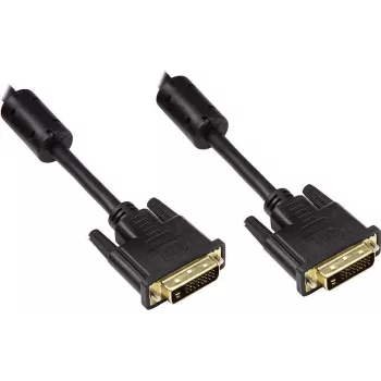 Good Connections DVI-D Dual Link kabel 24+1 stekker naar stekker, vergulde contacten, ferrietkern, zwart, 1,8m (4310-DG2)