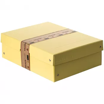 FALKEN PURE documenten-opbergbox 1250 vel pastelgeel 24,0 x 32,0 x 10,0 cm, 1 stuk 22001936000F