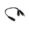 GoodConnections AD-35B2S audio-Y-adapter 3,5 mm stereo-bus naar 2x RCA mono-stekker, 20 cm, vernikkeld, zwart