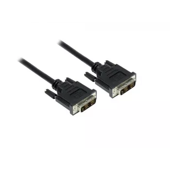 GoodConnections DVI-D Single Link-kabel 18+1 stekker naar stekker, 1,8 m, zwart, verguld, dubbel afgeschermd, HDCP, 1920x1200 4310-DD2