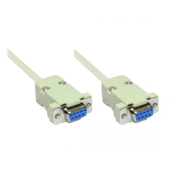GoodConnections RS-232 seriële kabel DB9 bus naar DB9 bus 1:1, 1,8 m 4609-FF2
