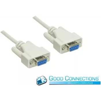 GoodConnections RS-232 seriële kabel DB9 bus naar DB9 bus 1:1, 1,8 m 4609-FF2