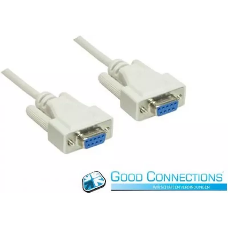 GoodConnections RS-232 seriële kabel DB9 bus naar DB9 bus 1:1, 1,8 m 4609-FF2