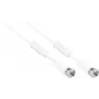 GoodConnections F-Type naar F-Type coaxkabel met ferrietkern, 100% afgeschermd, 2,5 m, wit (S-FP25W)