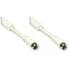 GoodConnections F-Type naar F-Type coaxkabel met ferrietkern, 100% afgeschermd, 2,5 m, wit (S-FP25W)