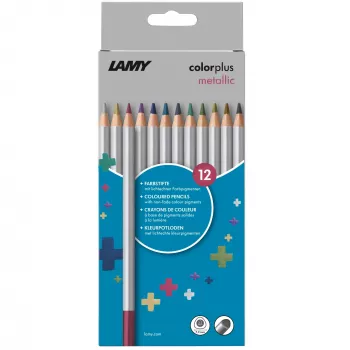 LAMY colorplus metallic kleurpotloden, gemengde metallic-kleuren, 12-delige set (1235192)