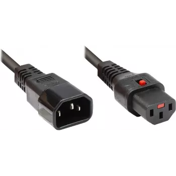 GoodConnections Alcasa C14/C13 stroomverlengkabel 1m zwart 10A 250V 1600-IEC10