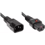 Good Connections Alcasa 1600-IEC10 netsnoer C14 naar C13, male/female, recht, 1 m, zwart