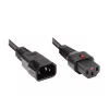 Good Connections Alcasa 1600-IEC10 netsnoer C14 naar C13, male/female, recht, 1 m, zwart