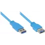 GoodConnections USB 3.0 verlengkabel A stekker naar A bus, blauw, 1 m (2711-B01)