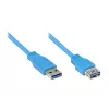 GoodConnections USB 3.0 verlengkabel A stekker naar A bus, blauw, 1 m (2711-B01)