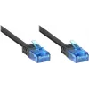 GoodConnections Cat. 6a U/UTP platte patchkabel, 500 MHz, zwart, 1 m 8060-HF015S