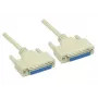 GoodConnections nullmodem-kabel, DB25 bus naar DB25 bus, 3m, vernikkeld, dubbel afgeschermd, zwart 4030-3