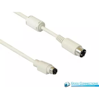Good Connections PS/2 naar AT toetsenbord adapterkabel (Mini DIN 6-pins stekker naar DIN 5-pins stekker, 0,2 m, zwart) 4251-STS