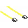 GoodConnections SATA III 6 Gb/s kabel met metalen clip, 0,30 m, geel 5047-A03Y