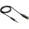 GoodConnections 3,5mm 4-polige TRRS-verlengkabel, stekker naar bus, 2m, zwart AS-35V4B2