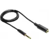 GoodConnections 3,5mm TRRS audio-verlengkabel, stekker naar bus, 5m, zwart AS-35V4B5