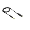 GoodConnections 3,5mm TRRS audio-verlengkabel, stekker naar bus, 5m, zwart AS-35V4B5