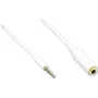 GoodConnections 3,5mm 4-polige TRRS audio-verlengkabel, stekker naar bus, wit, 5m AS-35V4W5